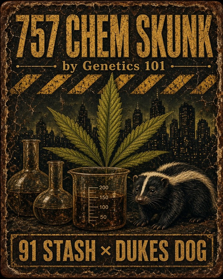 757 Chem Skunk cover art by Genetics 101