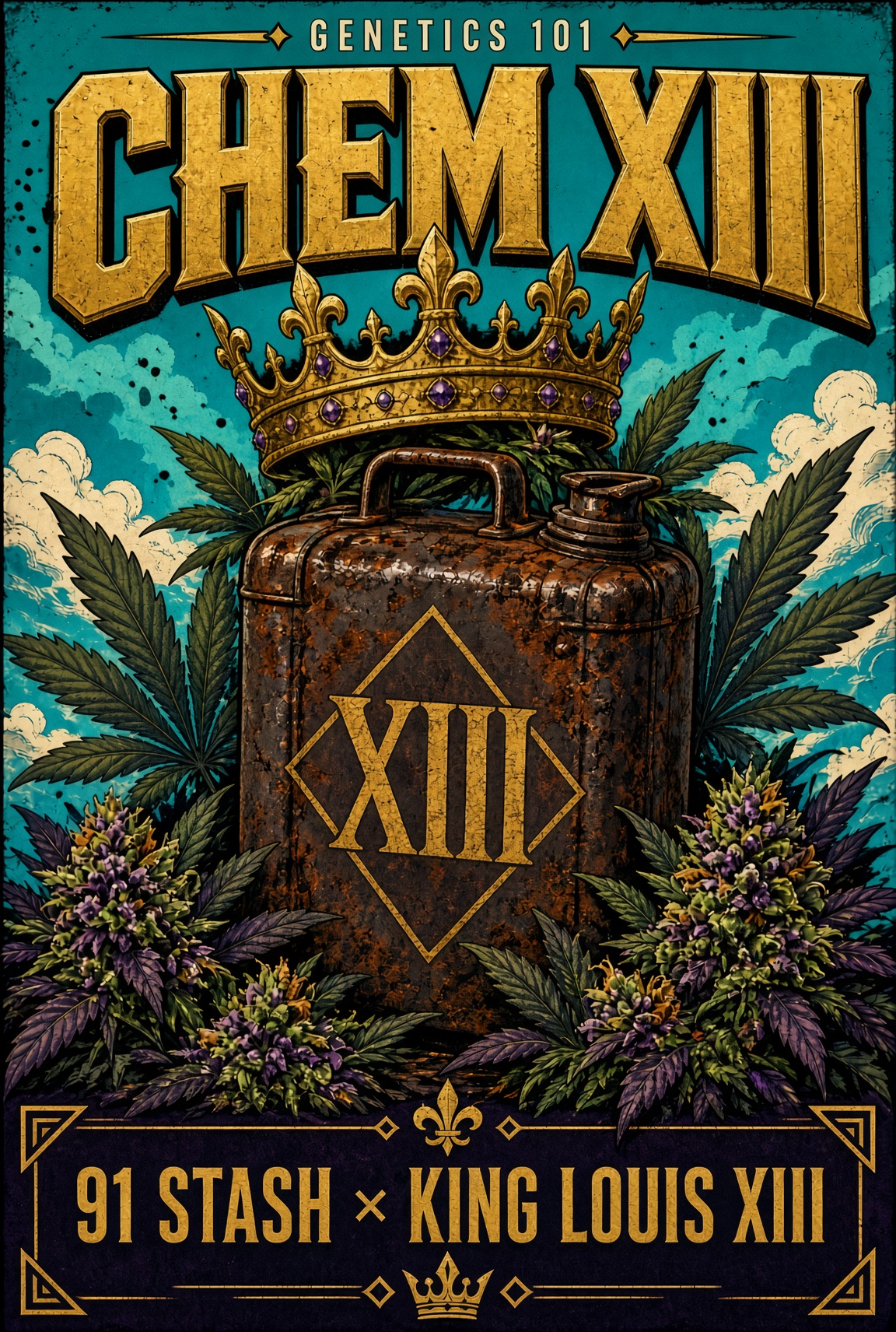 Chem XIII cover art by Genetics 101, 91 Stash crossed with King Louis XIII