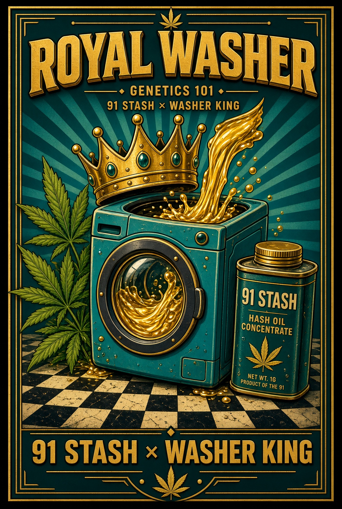Royal Washer cover art by Genetics 101, 91 Stash crossed with Washer King