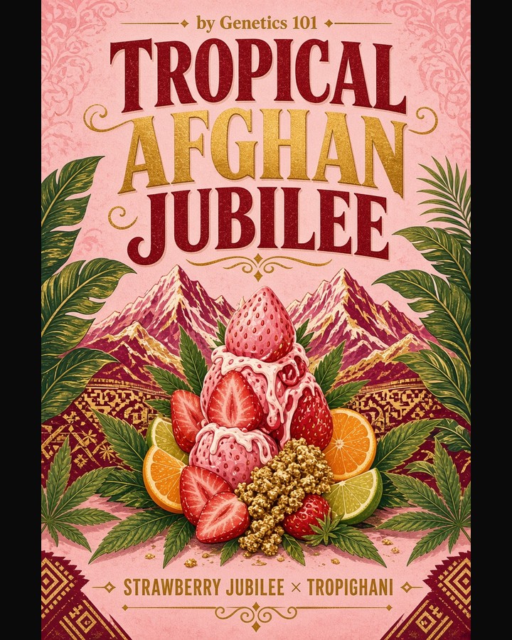 Tropical Afghan Jubilee cover art by Genetics 101